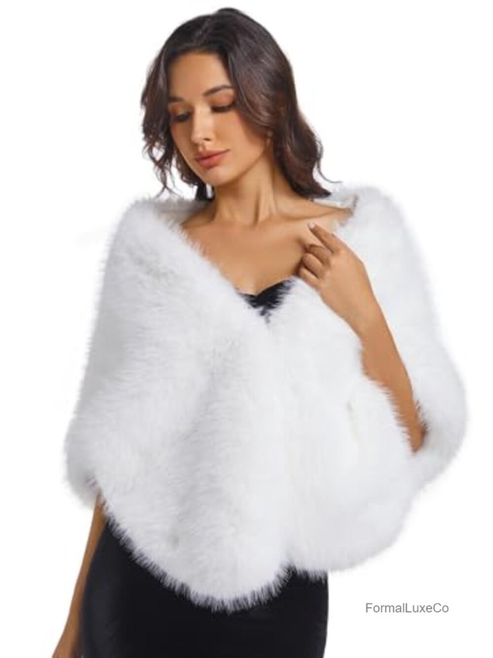 Faux Fur Wedding Shawl Wrap Thick Winter Warm Scarf